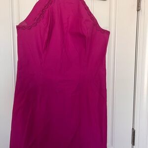 crown & ivy Bright Fuchsia Pink Weekend in Lisbon Halter Style Dress Size 14